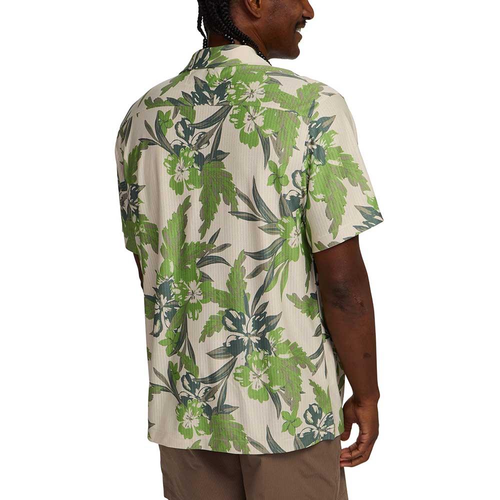 Howler Brothers Palapa Tech Shirt Men's in Flagler Floral Off White